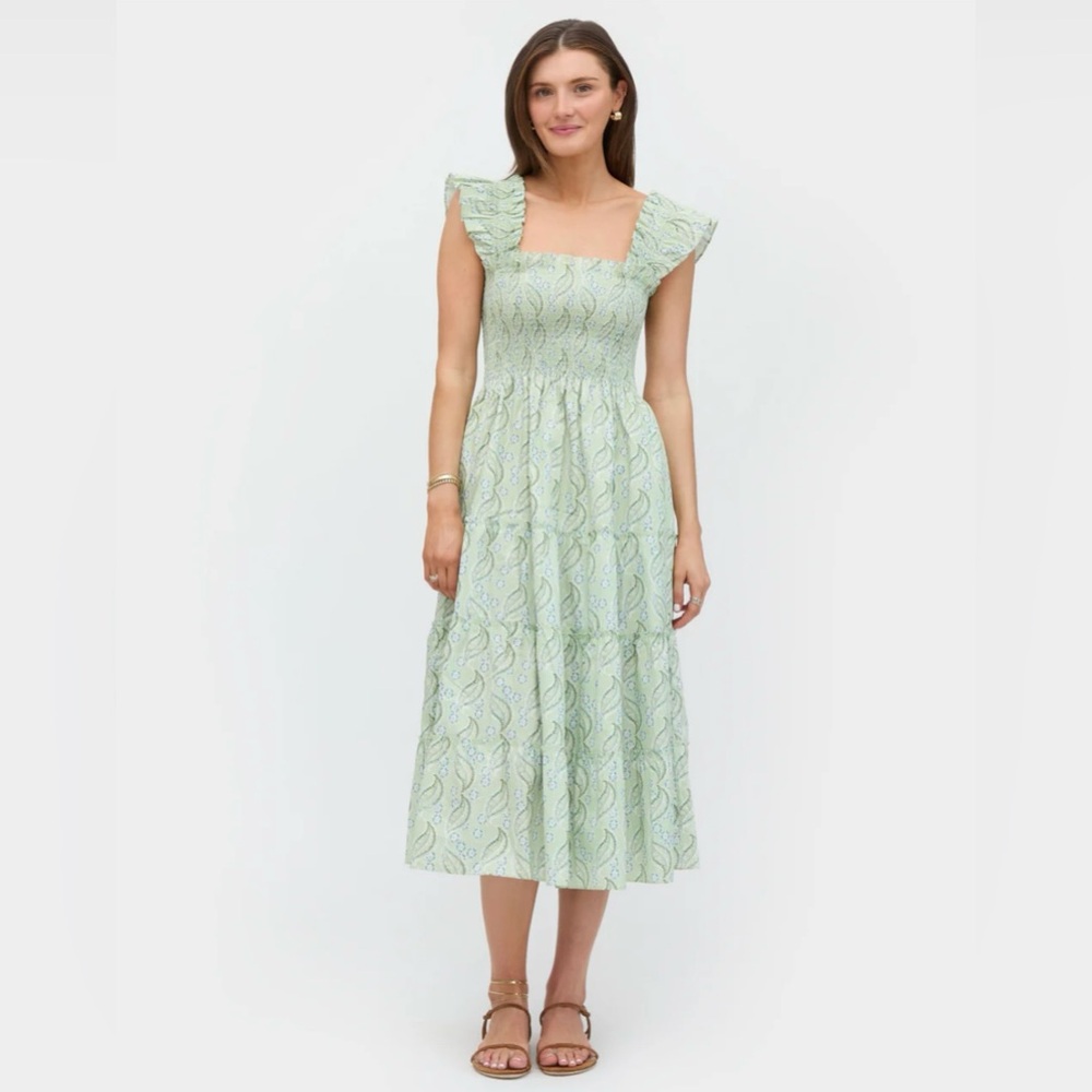 Hill House Home Ellie Nap Dress - F. Steiner & Co. Archive Eucalyptus Floral / M